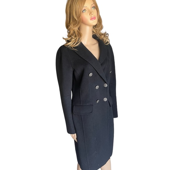 ST.JOHN
SEWN BY HAND wool black large coat size 10 - Picture 2 of 16